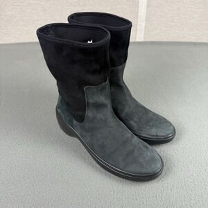 ECCO Black Gortex Wedge Ankle Boots & Booties Size 40 US 9 Womens